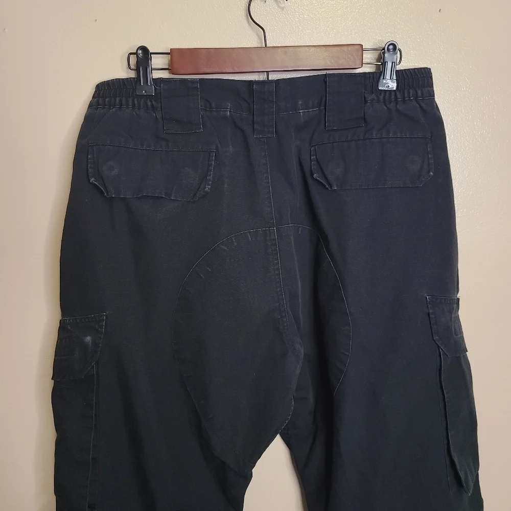LA Police Gear Men's Elastic Basic Operator Cargo Pants Black